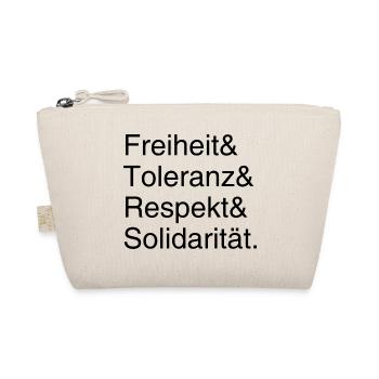 Fab4 Werte - Bio-Täschchen - Natur - Vorne