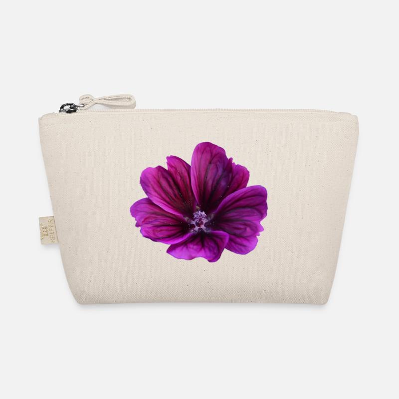Malve violette Blüte - Bio-Täschchen - Natur
