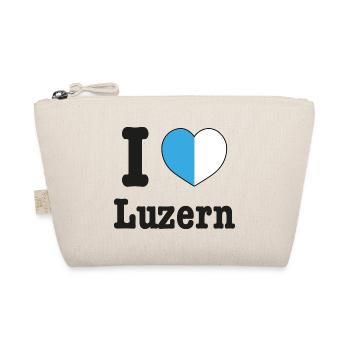 I Love Luzern | Schweiz Wappen Liebe Herz - Bio-Täschchen - Natur - Vorne