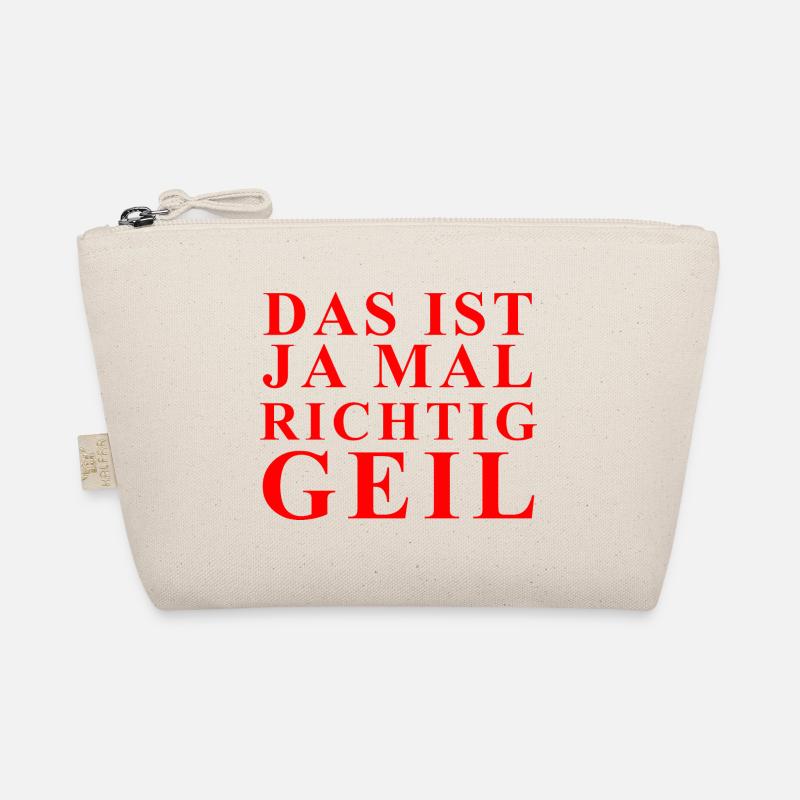 Das ist ja mal richtig geil rot Statement Bio-Täschchen