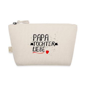 Papa Tochter Liebe Geburt Baby Geschenk Idee love - Bio-Täschchen - Natur - Vorne