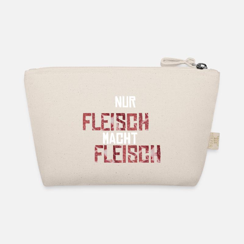 Nur Fleisch macht Fleisch Geschenkidee - Bio-Täschchen - Natur