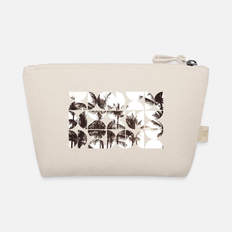 Vintage Palm Pattern - Organic Pouch - nature