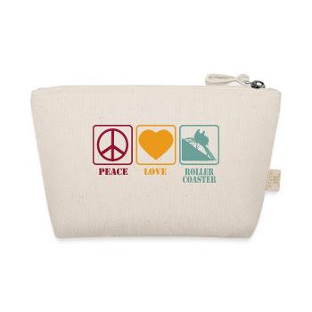 Roller Coaster Shirt Peace Love Retro - Organic Pouch - nature - Back