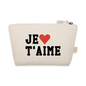 Je T'aime - Bio-Täschchen - Natur - Hinten