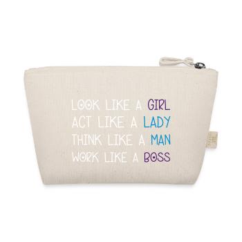 Look Like A Girl - Organic Pouch - nature - Back