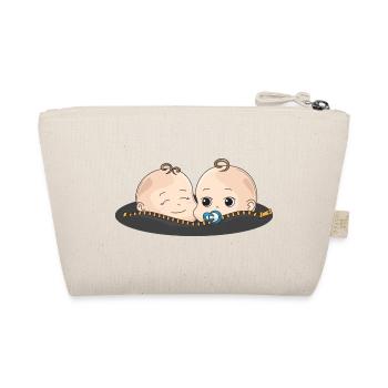 Jumeaux bébé sucettes cadeau ventre de bébé - Trousse biologique - nature - Dos