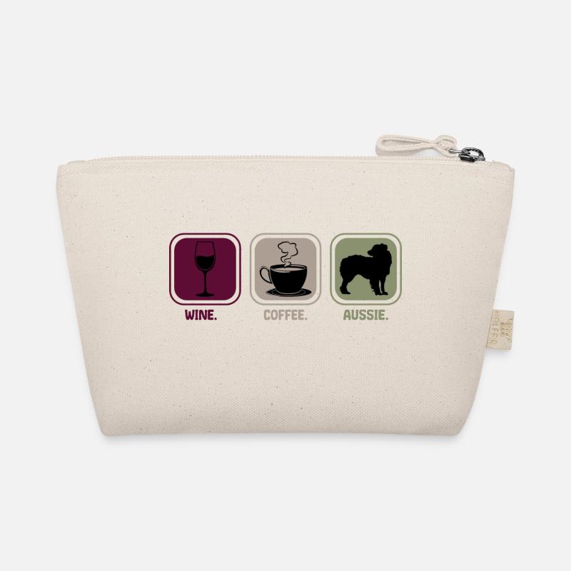 Aussie Australian Shepherd Wein Kaffee Bio-Täschchen