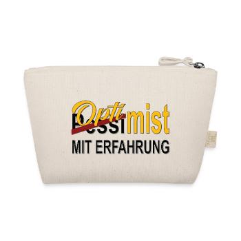 Optimist mit Erfahrung Geschenk - Bio-Täschchen - Natur - Hinten