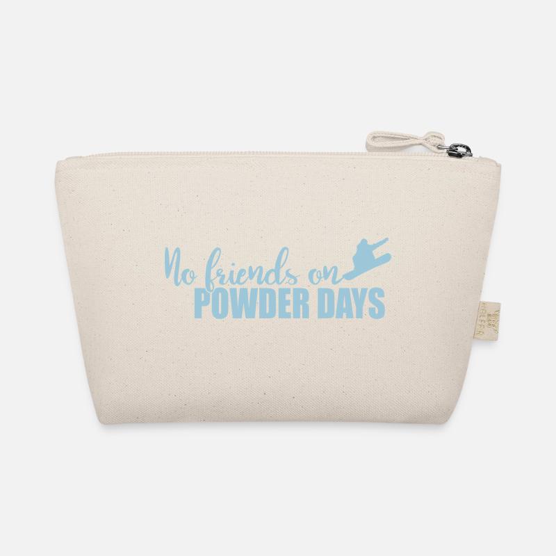No Friends on Powder Days - Bio-Täschchen - Natur