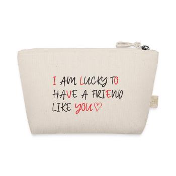 I am lucky to have a friend like you - Bio-Täschchen - Natur - Hinten