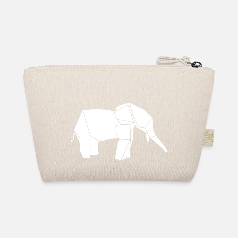 elefant elephant origami kunst papier falten - Bio-Täschchen - Natur
