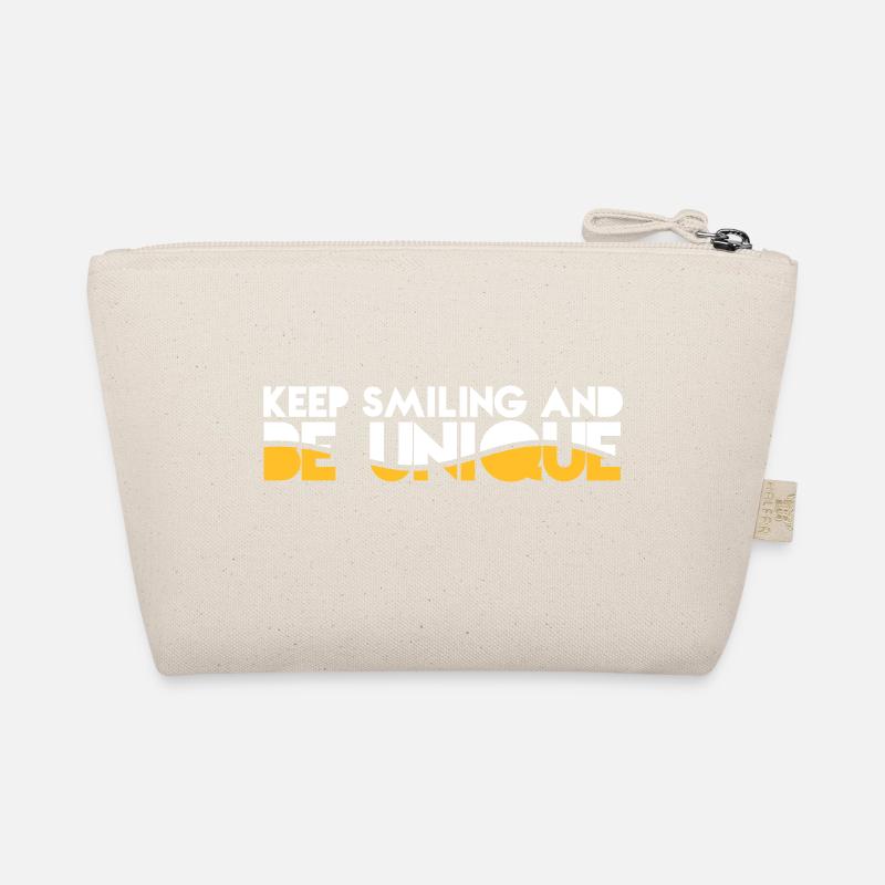 KEEP SMILING and be UNIQUE original awesome design Organic Pouch