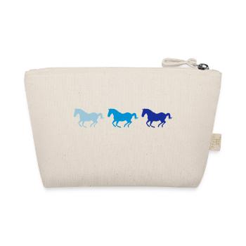 Three horses at a gallop - Organic Pouch - nature - Back