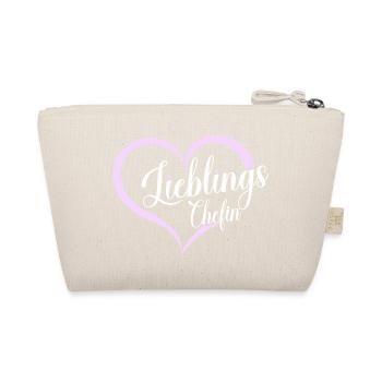 Lieblings Chefin Verabschiedung Herz Rosa Geschenk - Bio-Täschchen - Natur - Hinten