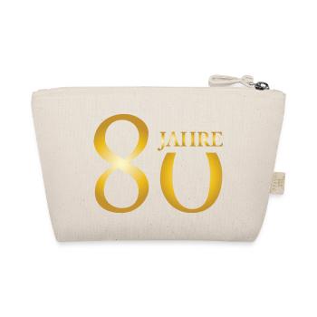 80th Birthday Years Gift Birthday Special Day - Organic Pouch - nature - Back