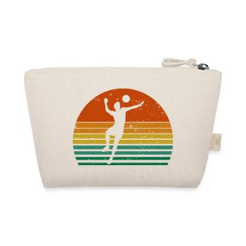 Volleball vintage sunset - Bio-Täschchen - Natur - Hinten