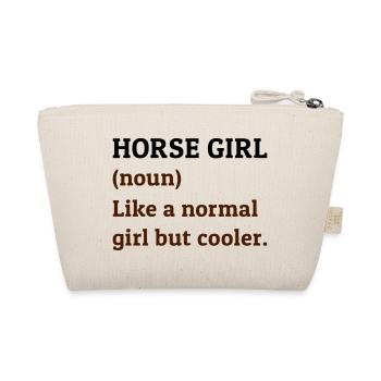 Horse girl, noun, like a normal girl but cooler - Organic Pouch - nature - Back