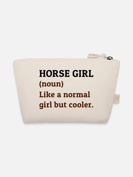Fille de cheval, nom, comme une fille normale mais plus cool - Trousse biologique - nature - Dos