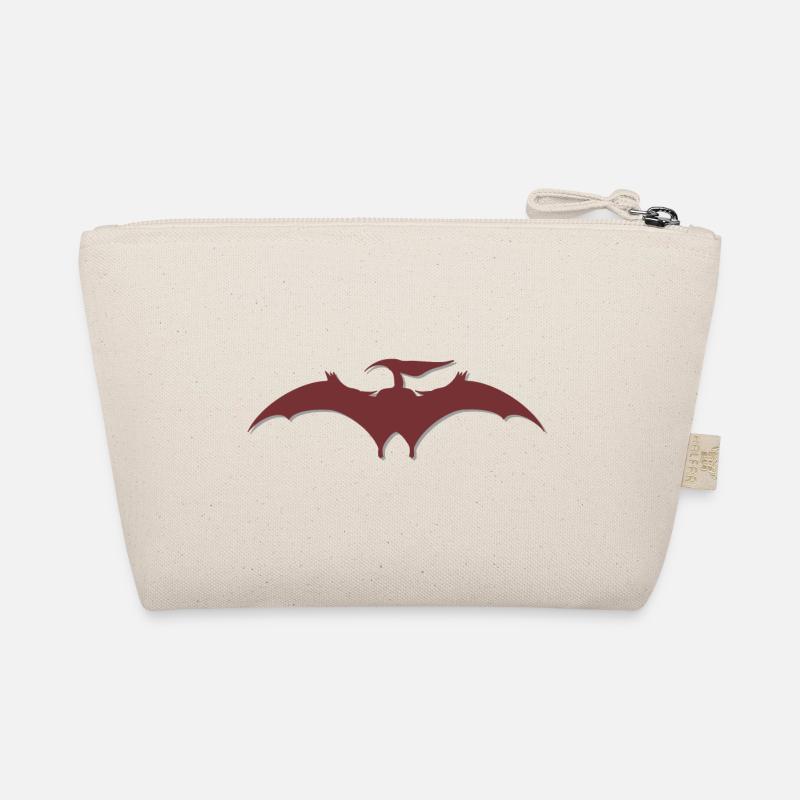 3D effect red pterodactyl Organic Pouch