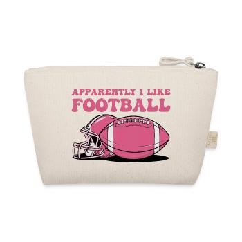 Apparently I Like Football Funny Football girls - Organic Pouch - nature - Back