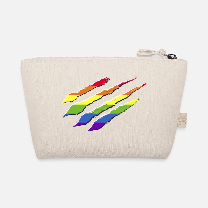Rainbow flag scratches claws LGBT CSD Organic Pouch