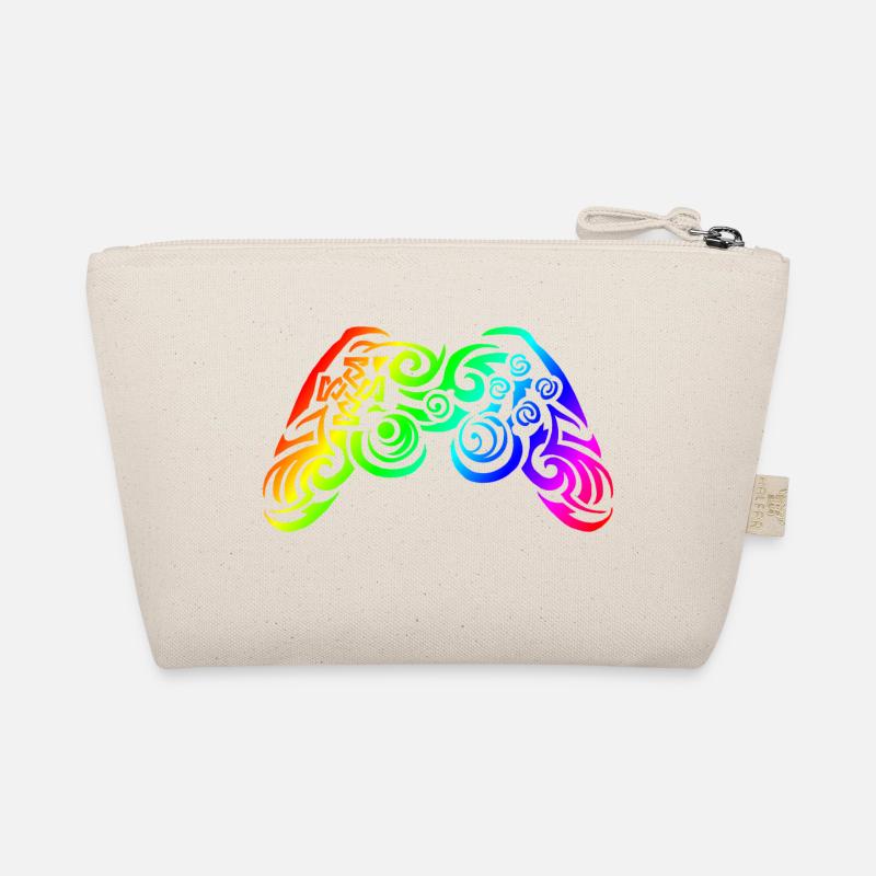 Controller Regenbogen Tribal Tattoo Gaming - Bio-Täschchen - Natur