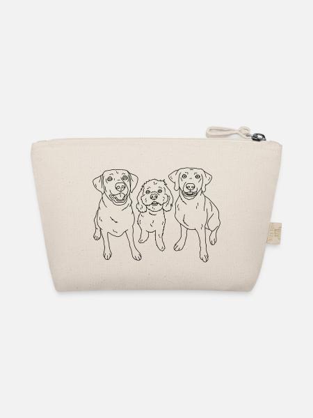 3 Hunde - Bio-Täschchen - Natur