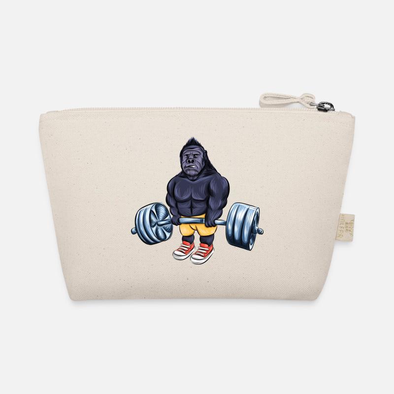 cool gorilla training gift lifting weights Organic Pouch