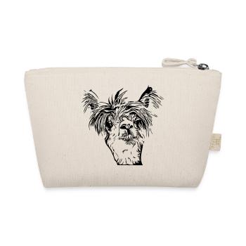 Funny llama alpaca face - Organic Pouch - nature - Back