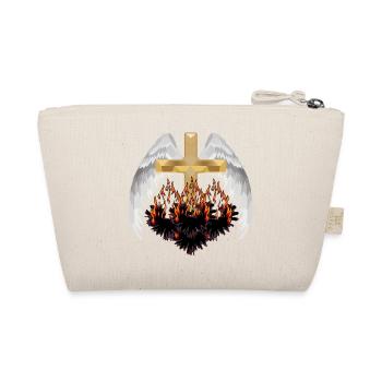Cross Heaven Hell Beyond Reincarnation Satan - Organic Pouch - nature - Back