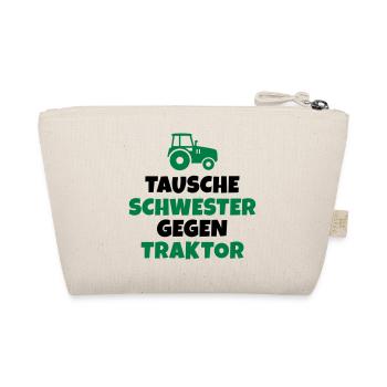 Tausche Schwester gegen Traktor - Bio-Täschchen - Natur - Hinten