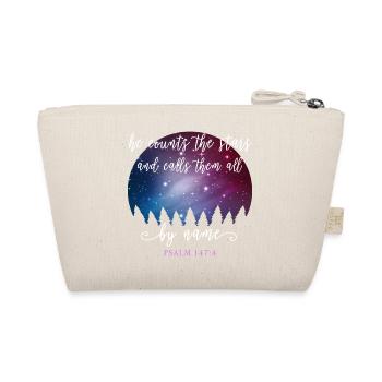 Christian Quote Psalm 147:4 - Organic Pouch - nature - Back