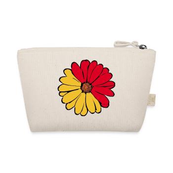 70s Flower Pattern - Organic Pouch - nature - Back