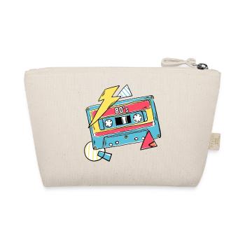 Cassette Music 80s Gift Pop Style Gift Idea - Organic Pouch - nature - Back