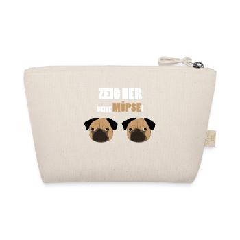 Möpse sexy witzig Mops Hund Brüste Spruch Geschenk - Bio-Täschchen - Natur - Hinten