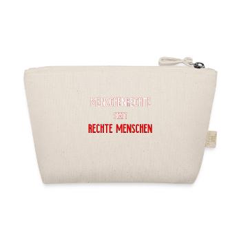 Human rights | Against Nazis Antifa Gift Idea - Organic Pouch - nature - Back
