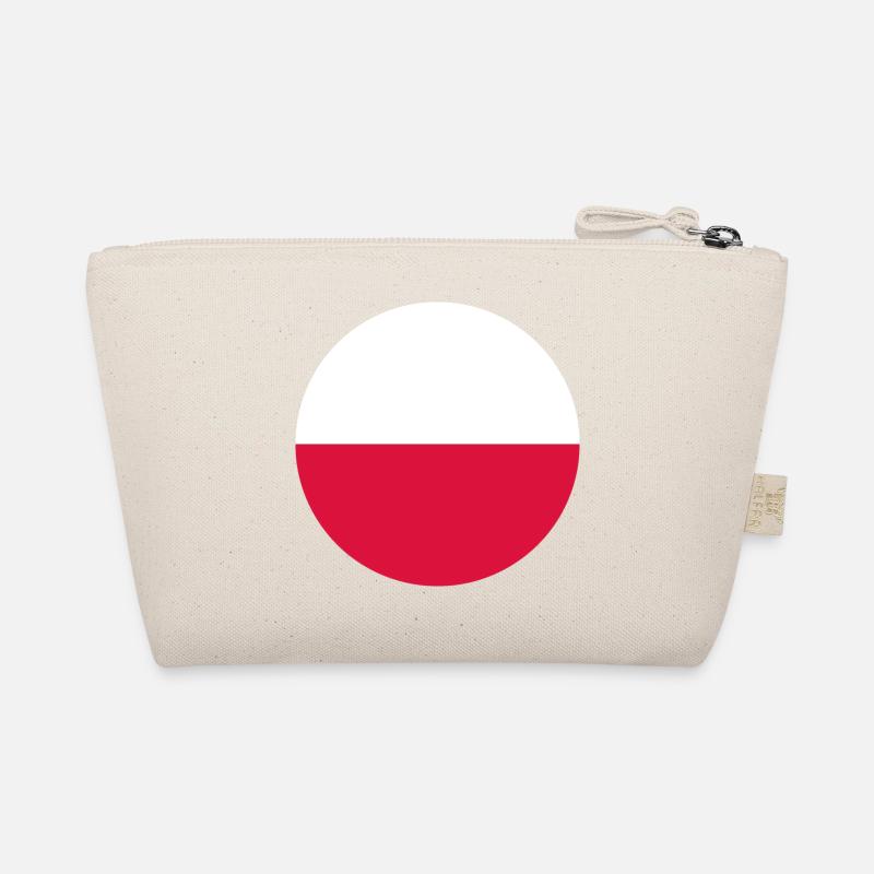 Circle Polish Flag Gift Polska Organic Pouch