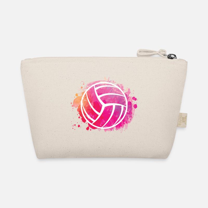 Volleyball T-Shirts Mädchen | Team Geschenkidee - Bio-Täschchen - Natur