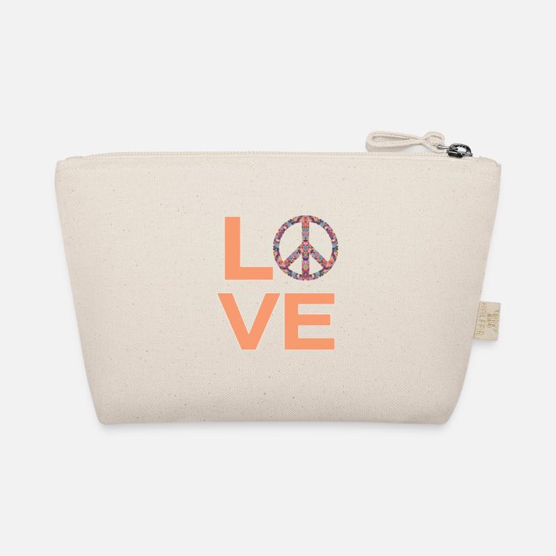 Hippie Hippies Peace Frieden 60er Jahre Geschenke - Bio-Täschchen - Natur