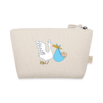 Midwife Baby Stork | Midwives profession gift ideas - Organic Pouch - nature - Back