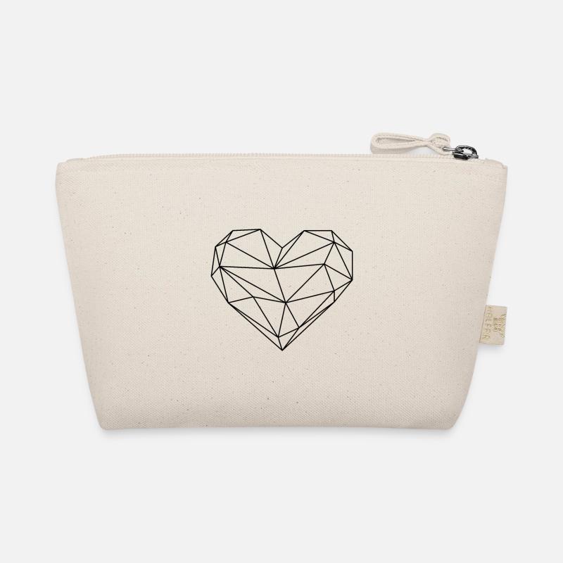 Schwarzes Herz Bio-Täschchen