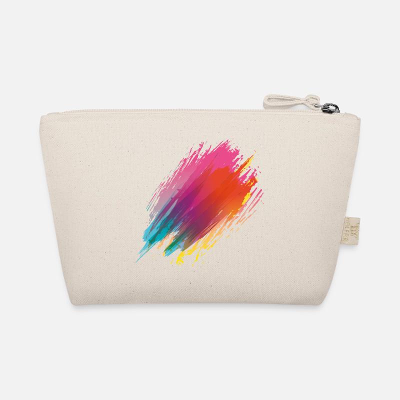 Holi Klecks Spritzer Festival Geschenk bunt Farbe - Bio-Täschchen - Natur