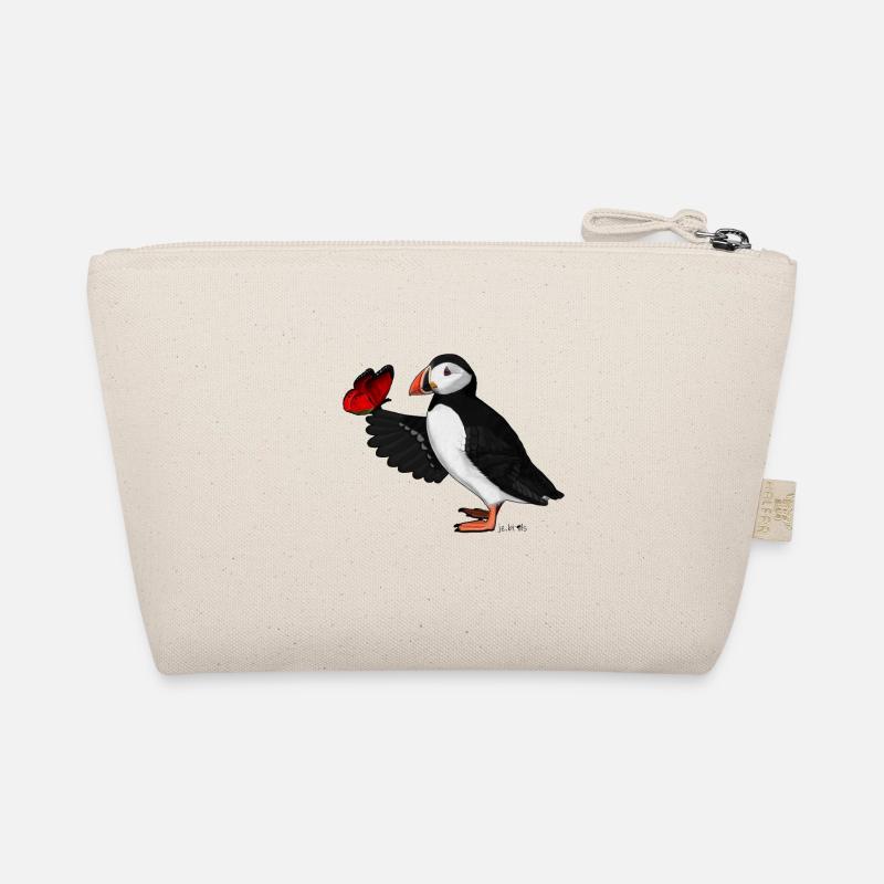 Papageitaucher Roter Schmetterling Geschenk - Bio-Täschchen - Natur