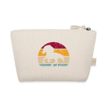 Islandpferd Tölt Isländer Pferde Retro Silhouette - Bio-Täschchen - Natur - Hinten