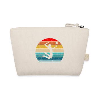 Women's Volleyball Beach Volleyball Serve Retro - Organic Pouch - nature - Back