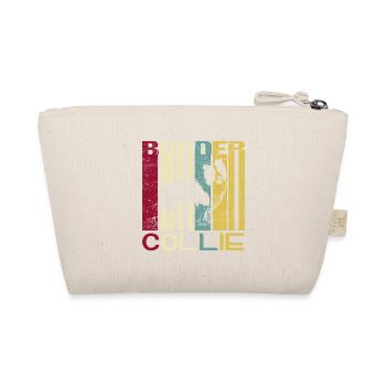 Border collie chien race rétro vintage silhouette - Trousse biologique - nature - Dos