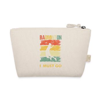 Badminton Federball Ruft an Spruch Retro Lustig - Bio-Täschchen - Natur - Hinten