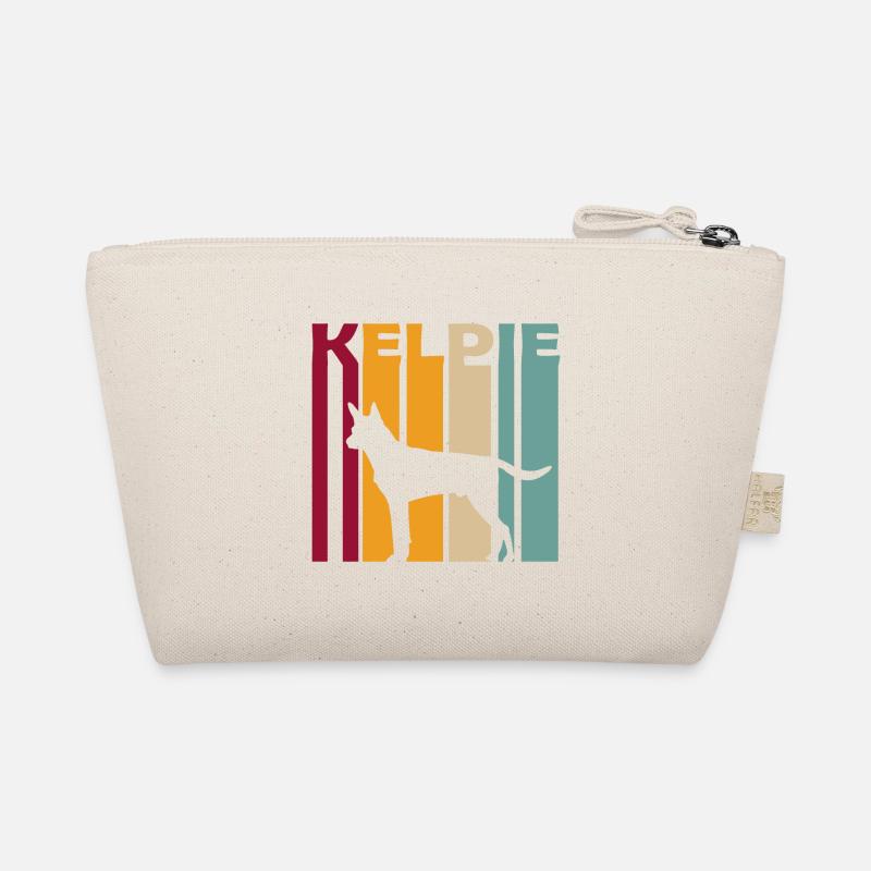 Australian Kelpie Schäferhund Retro Silhouette Bio-Täschchen