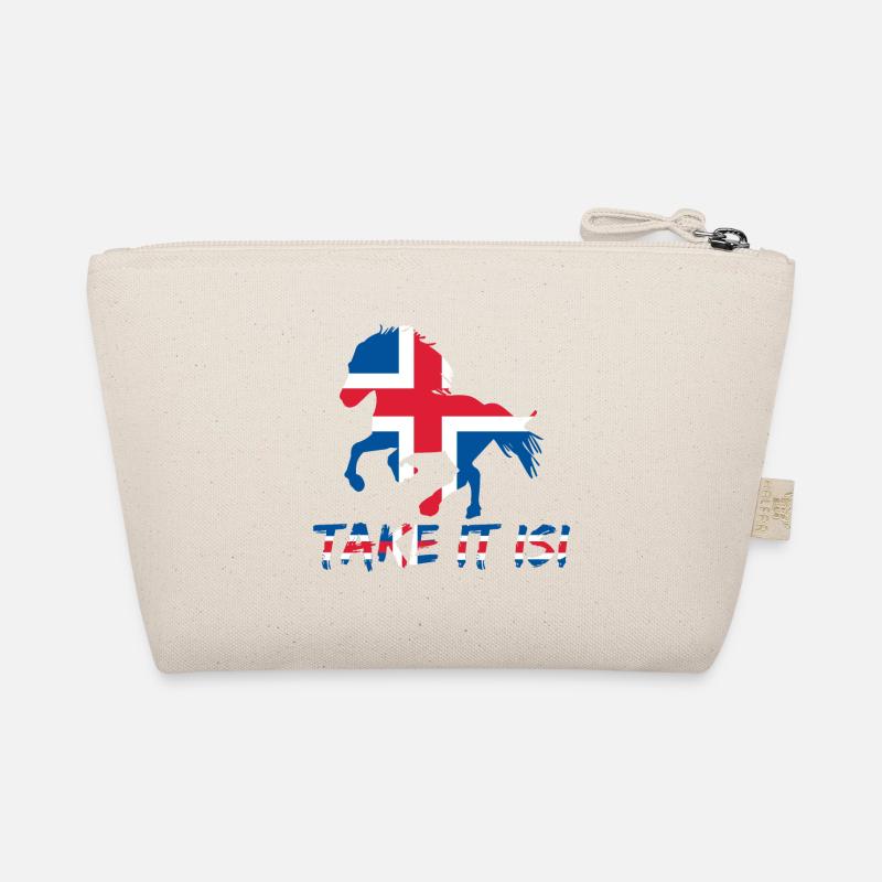 Islandpferd Take it Isi Spruch Flagge Bio-Täschchen
